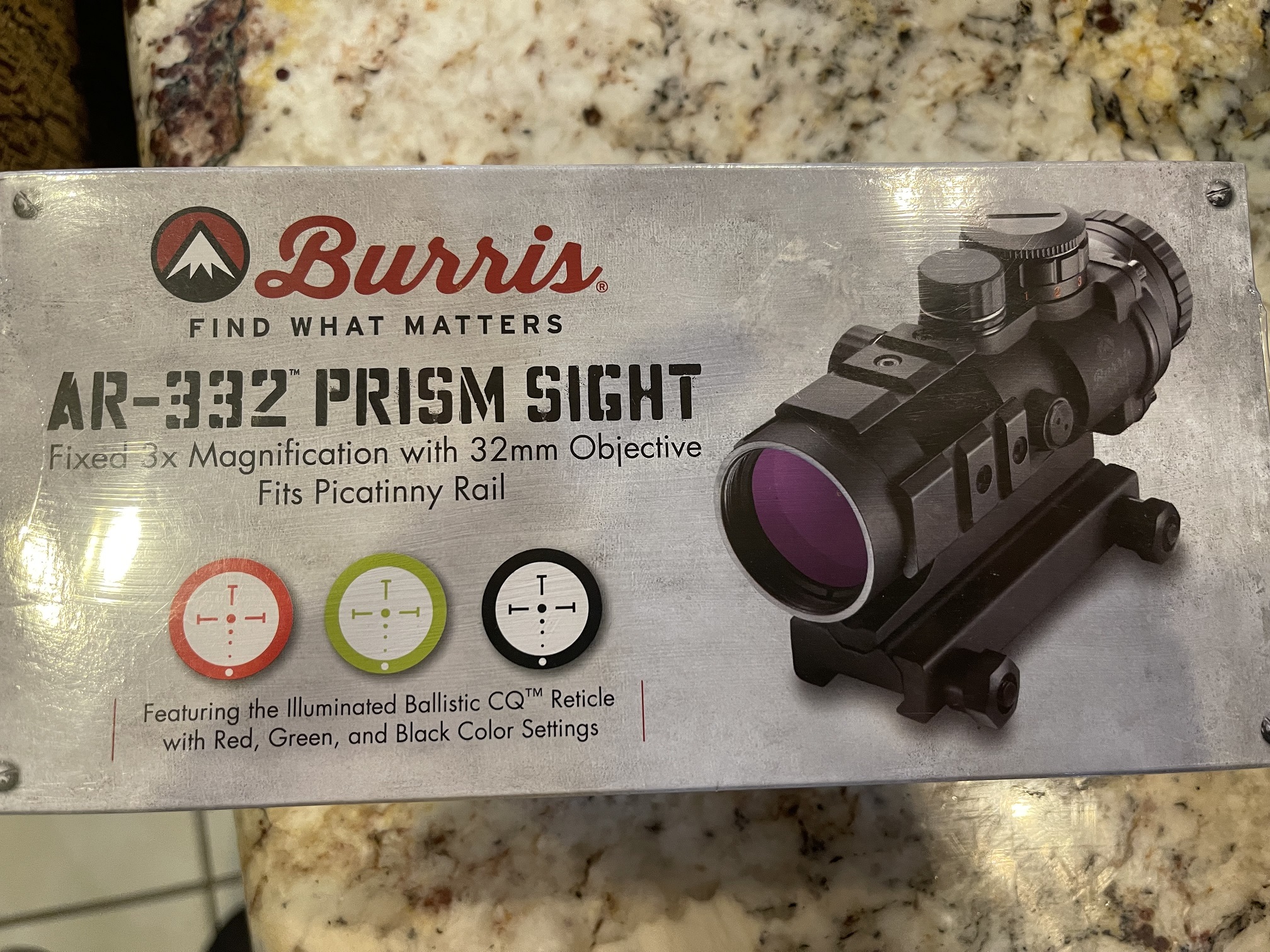 burris 3x Illumination prism scope - ミリタリー